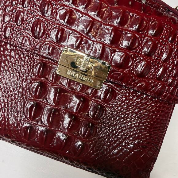 BRAHMIN Red Leather Crossbody - Picture 2 of 4